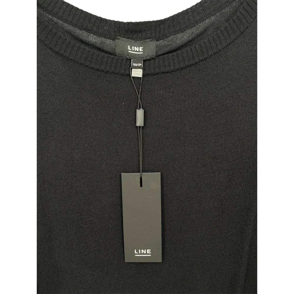 $185 Line Sweater in Caviar Modal and Cashmere Size XS - Picture 3 of 8